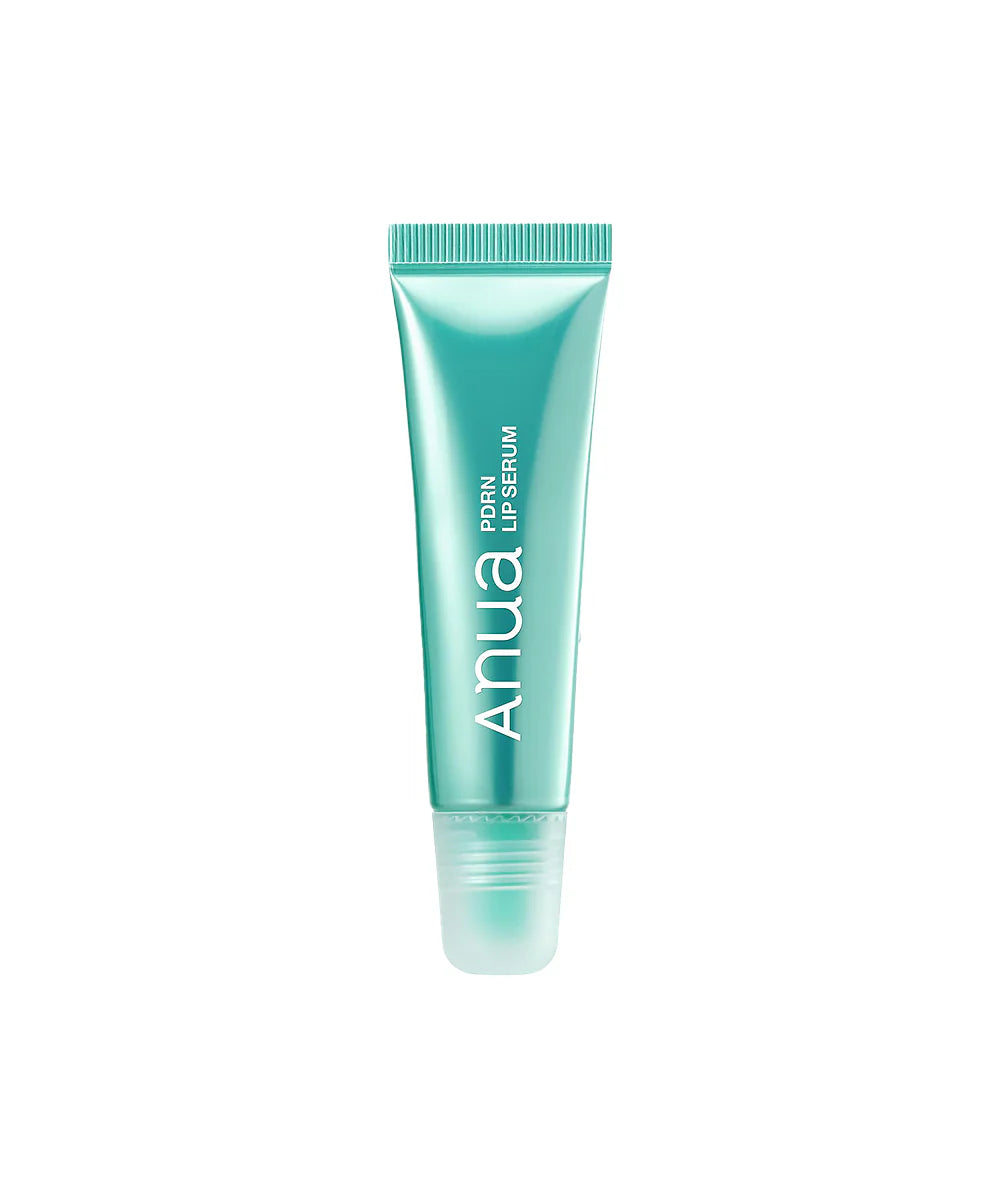 Anua PDRN Lip Serum 10ml, teal squeeze tube labelled Anua PDRN Lip Serum