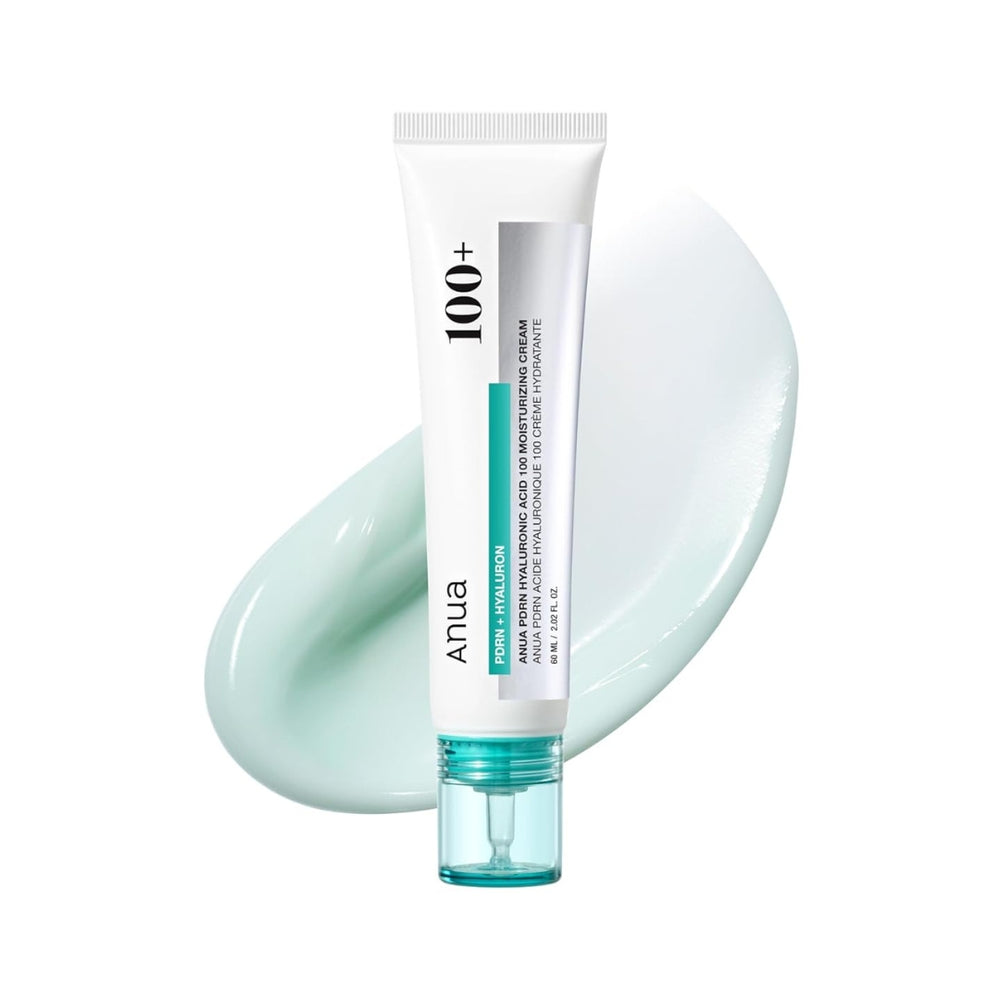 Anua PDRN 100 Moisturizing Cream tube front label detail, Korean hydrating face cream