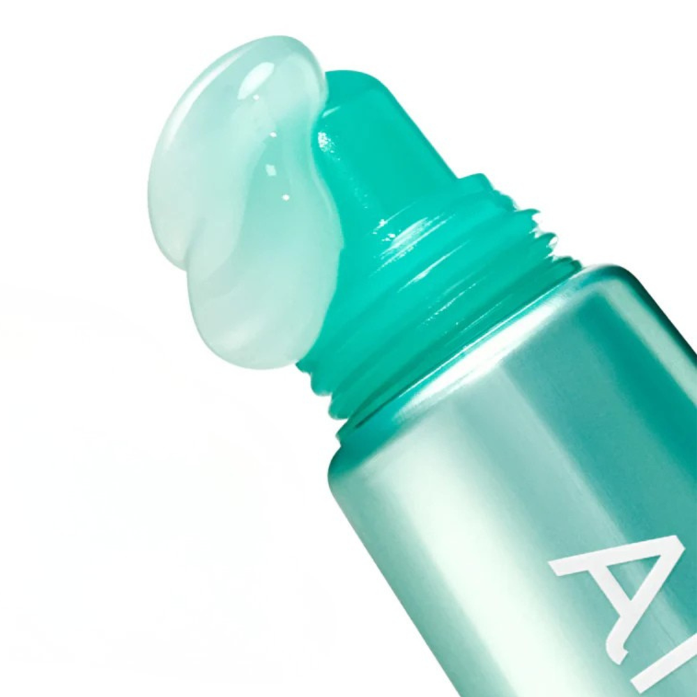 Anua PDRN Lip Serum glossy texture swatch, non-sticky cushioned finish