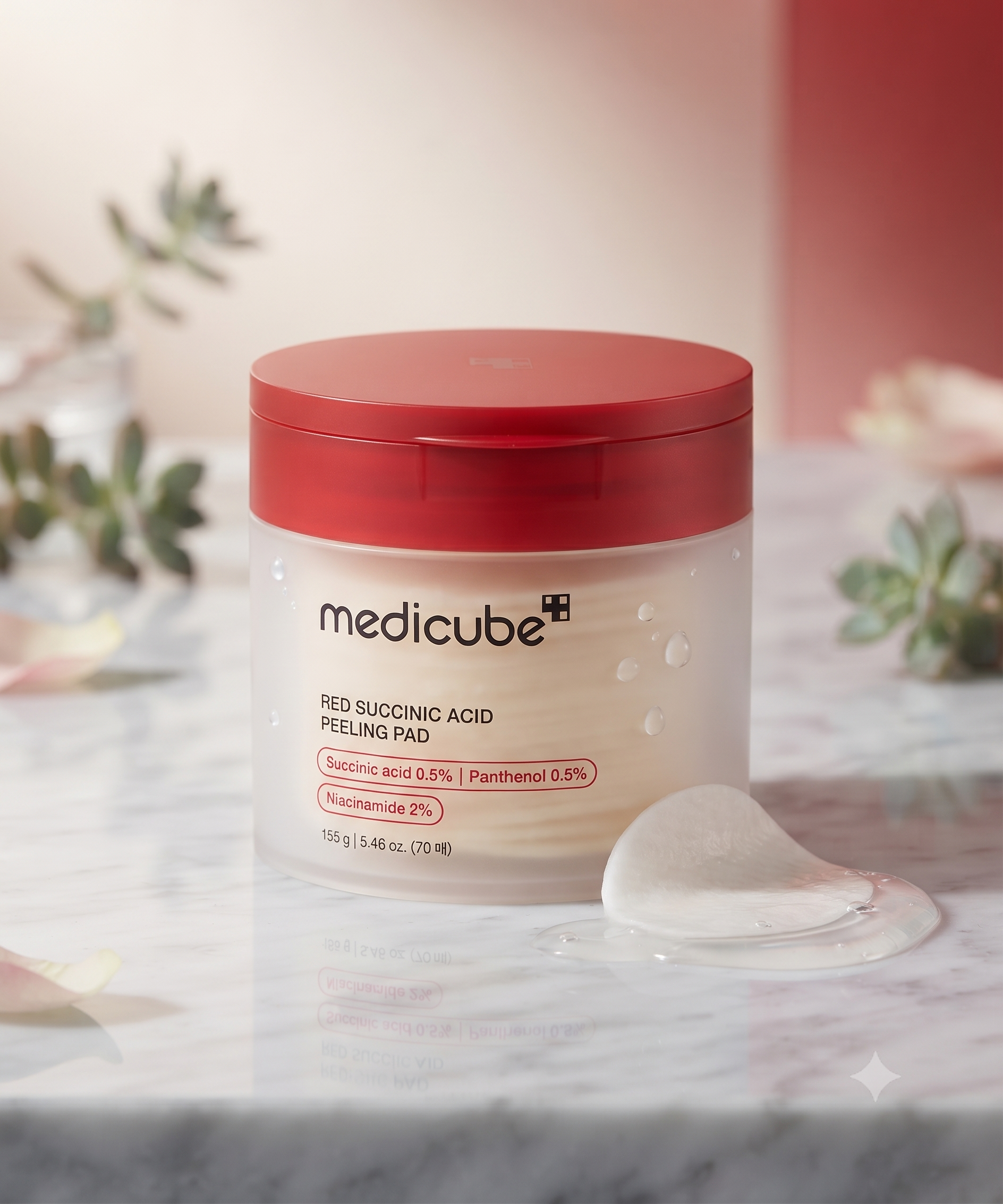 Medicube Red Succinic Acid Peeling Pads - Medicube Skincare at Lamya Beauty