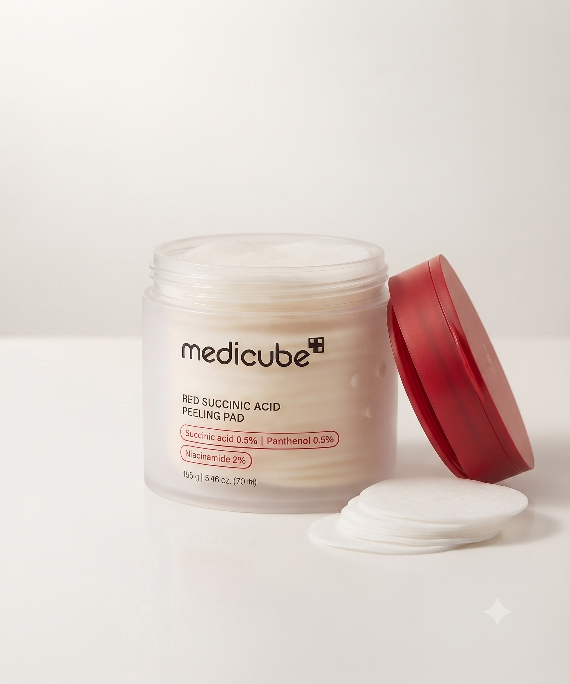Medicube Red Succinic Acid Peeling Pads - Medicube Skincare at Lamya Beauty