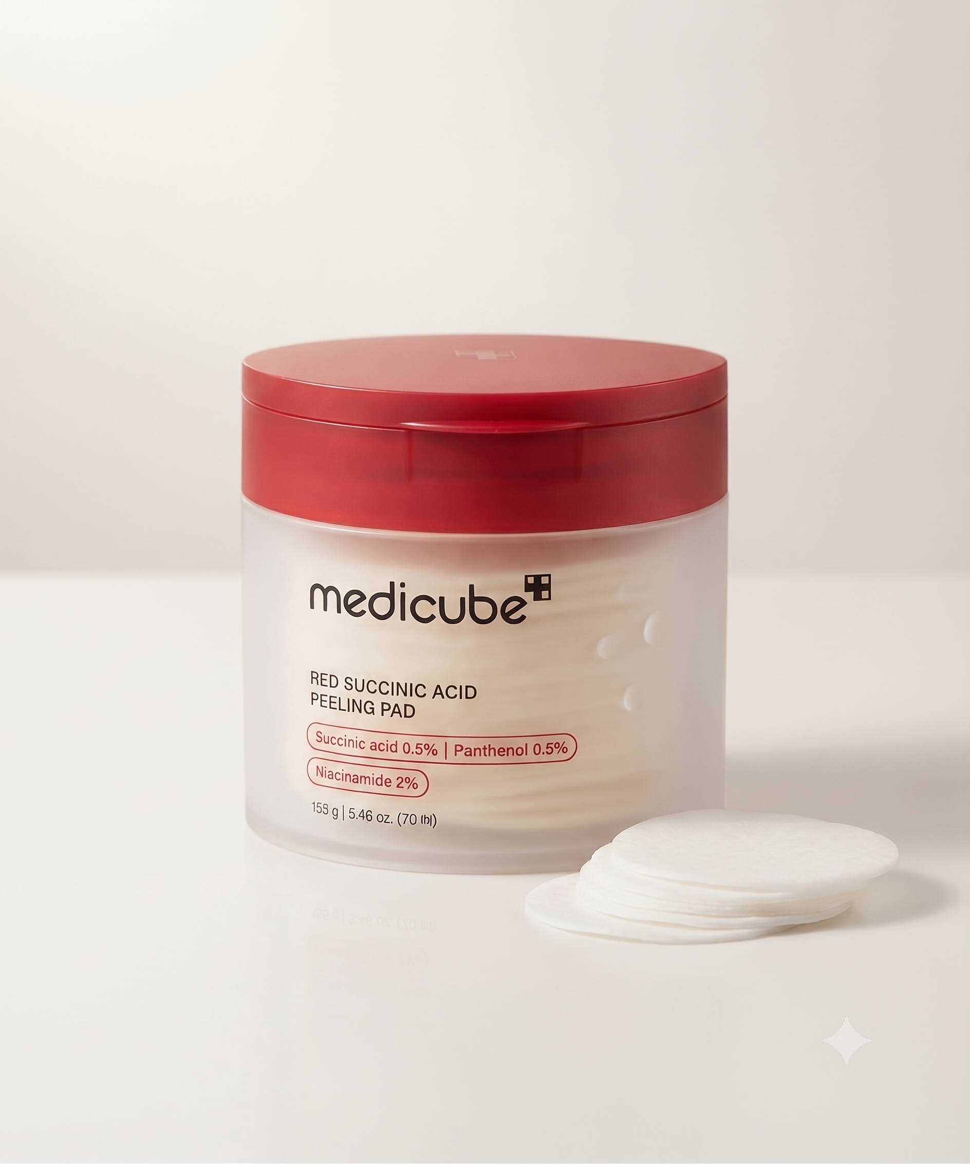 Medicube Red Succinic Acid Peeling Pads - Medicube Skincare at Lamya Beauty
